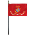 Marine Corps 4" x 6" Staff-Mounted Rayon